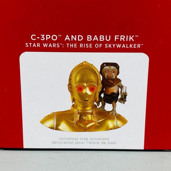 C3PO AND BABU FRIK Star Wars Rise of Skywalker Sound 2021 Hallmark Ornaments - Picture 2 of 7